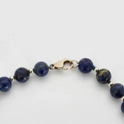 Sautoir lapis lazuli et argent