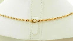 Sautoir maille corde en or jaune