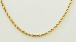 Sautoir maille corde en or jaune