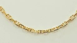 Sautoir maille marine limée en or jaune
