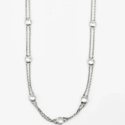 Sautoir Platine Diamants