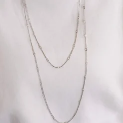 Sautoir Platine Diamants