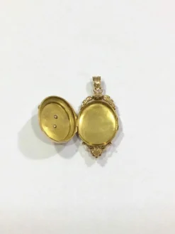 Savard - Médaillon Photo Or Et Perles Napoléon III