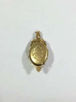 Savard - Médaillon Photo Or Et Perles Napoléon III