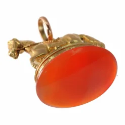 Sceau pendentif cheval en or vintage