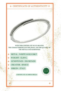 Sinico Bracelet en or blanc et diamants