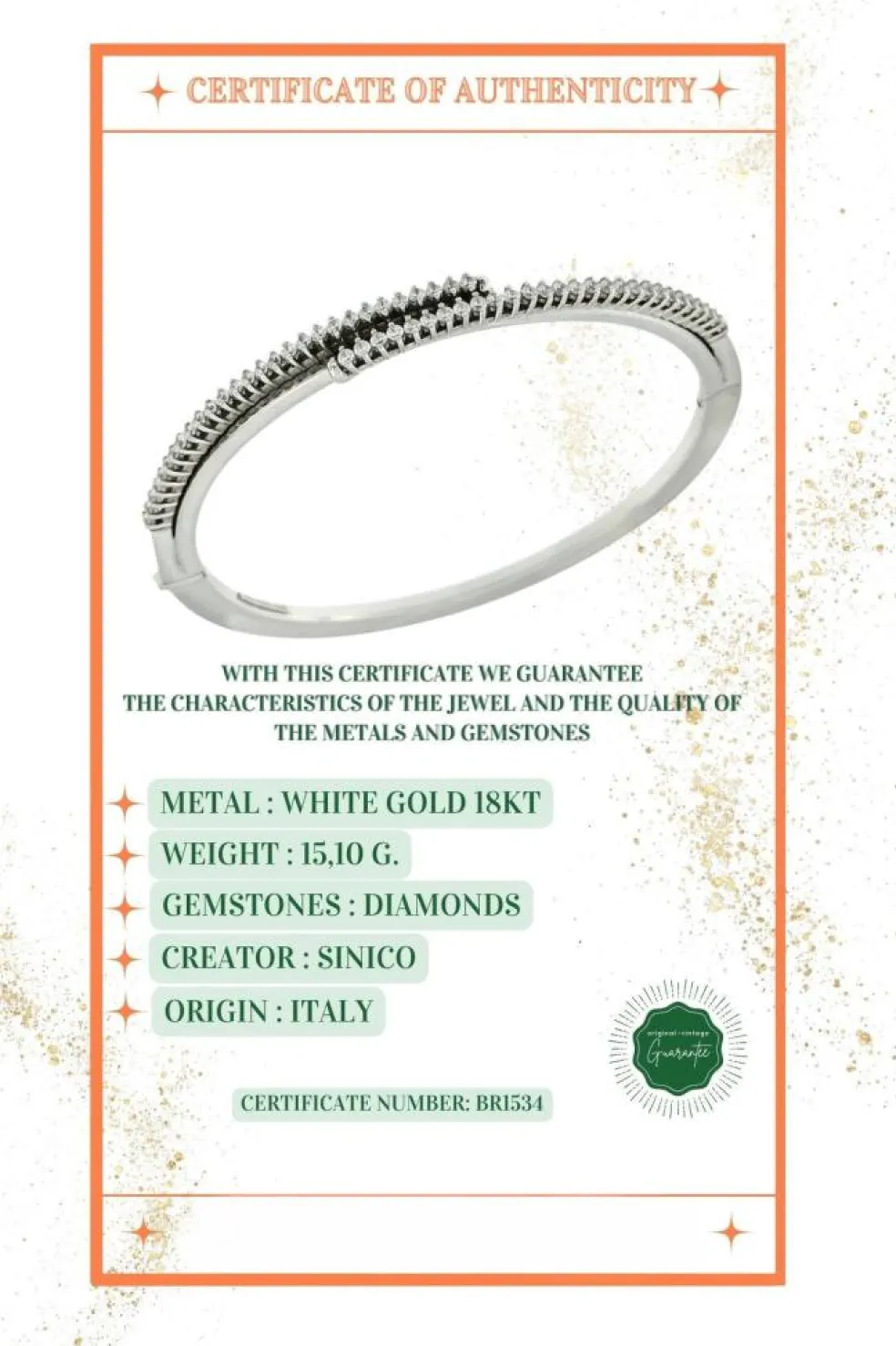 Sinico Bracelet en or blanc et diamants