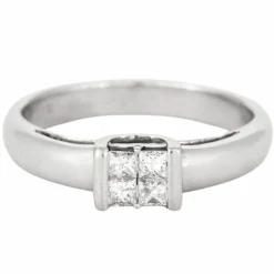 Solitaire - Diamant et or gris