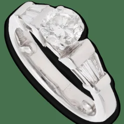 Solitaire or gris Diamants 1,40 Cts