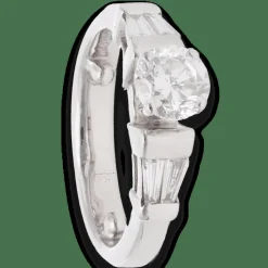 Solitaire or gris Diamants 1,40 Cts