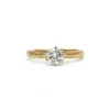 Solitaire - Or jaune et diamant