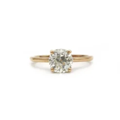Solitaire - Or rose et diamant