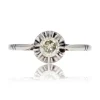 Solitaire ancien or blanc diamant champagne