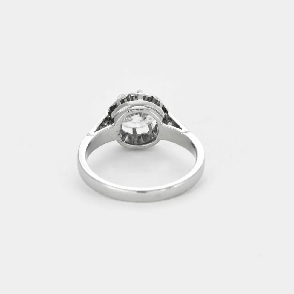 Solitaire Art déco platine et diamant