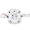 Solitaire Bague diamant platine