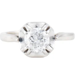 Solitaire Bague diamant platine