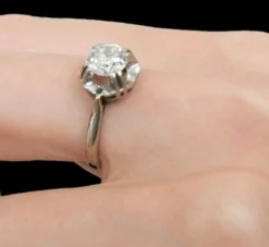Solitaire Bague diamant platine