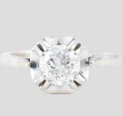Solitaire Bague diamant platine