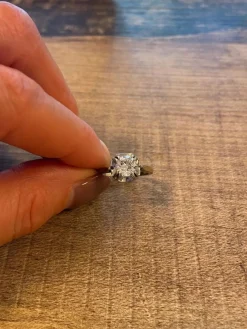 Solitaire Bague diamant platine