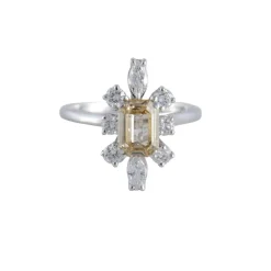 Solitaire diamant couleur naturelle