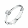 Solitaire diamant en or blanc