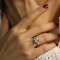 Solitaire diamant en or blanc