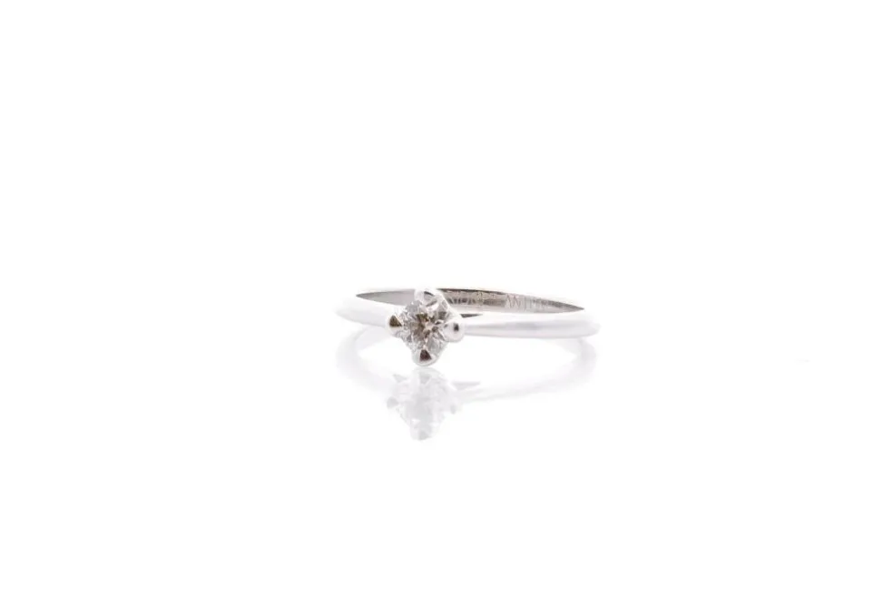Solitaire diamant en or blanc