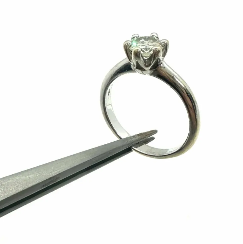 Solitaire diamant en or blanc