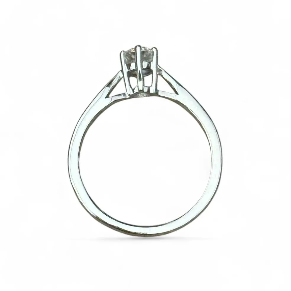 Solitaire Diamant et Or blanc
