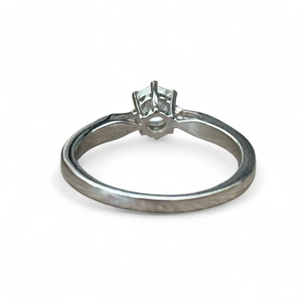 Solitaire Diamant et Or blanc