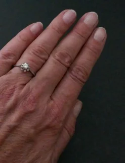 Solitaire Diamant, Monture Platine.