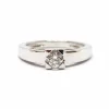 Solitaire diamant or blanc