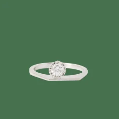 solitaire diamant or blanc