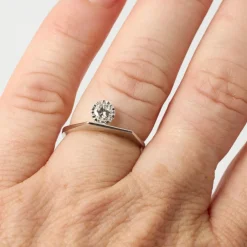 solitaire diamant or blanc