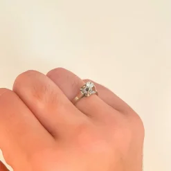 Solitaire Diamant or blanc