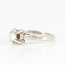 Solitaire Diamant or blanc