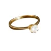 Solitaire diamant, or jaune