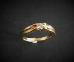 Solitaire Diamant, Or Jaune