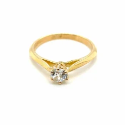 Solitaire Diamant Or Jaune