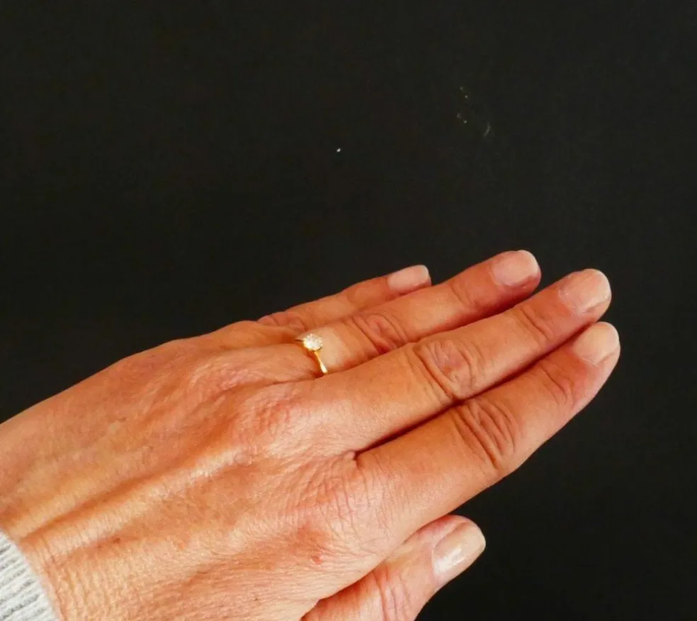 Solitaire diamant, or jaune