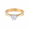 Solitaire Diamant Or Rose