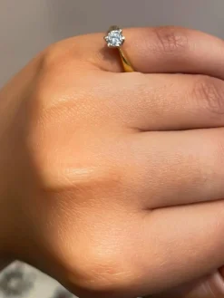 Solitaire Diamant Or Rose
