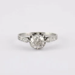 Solitaire diamant platine