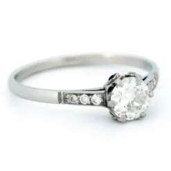 Solitaire diamant saphir platine