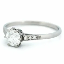 Solitaire diamant saphir platine