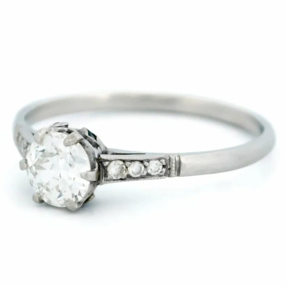 Solitaire diamant saphir platine