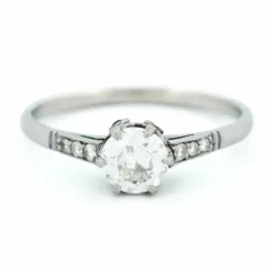 Solitaire diamant saphir platine