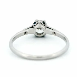 Solitaire diamant saphir platine