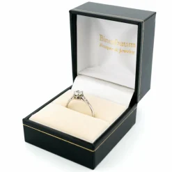 Solitaire diamant saphir platine