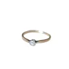 Solitaire diamant sur or rose et argent